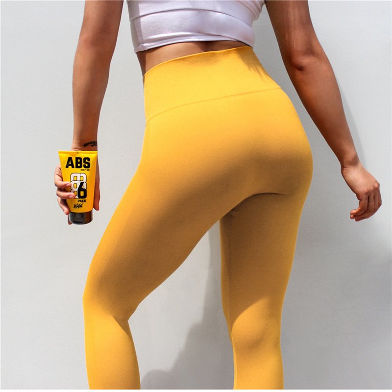 Net red explosion models Europe and the United States Yoga pants women high waist hips sports pants fitness casual pants running gymnastics pants wholesale - Image 4